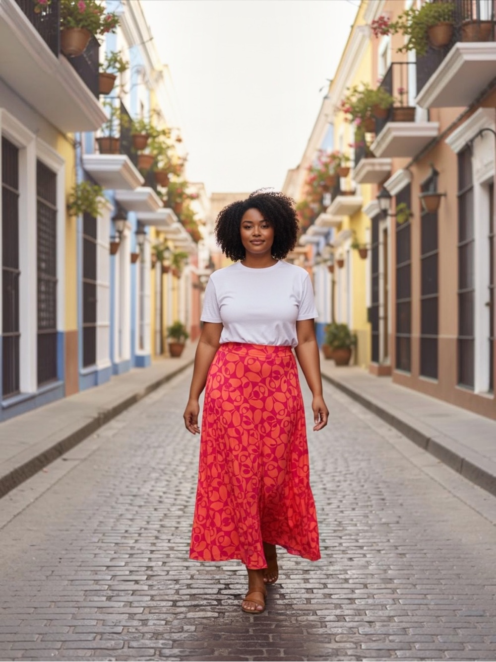3X Maxi Geometric Print